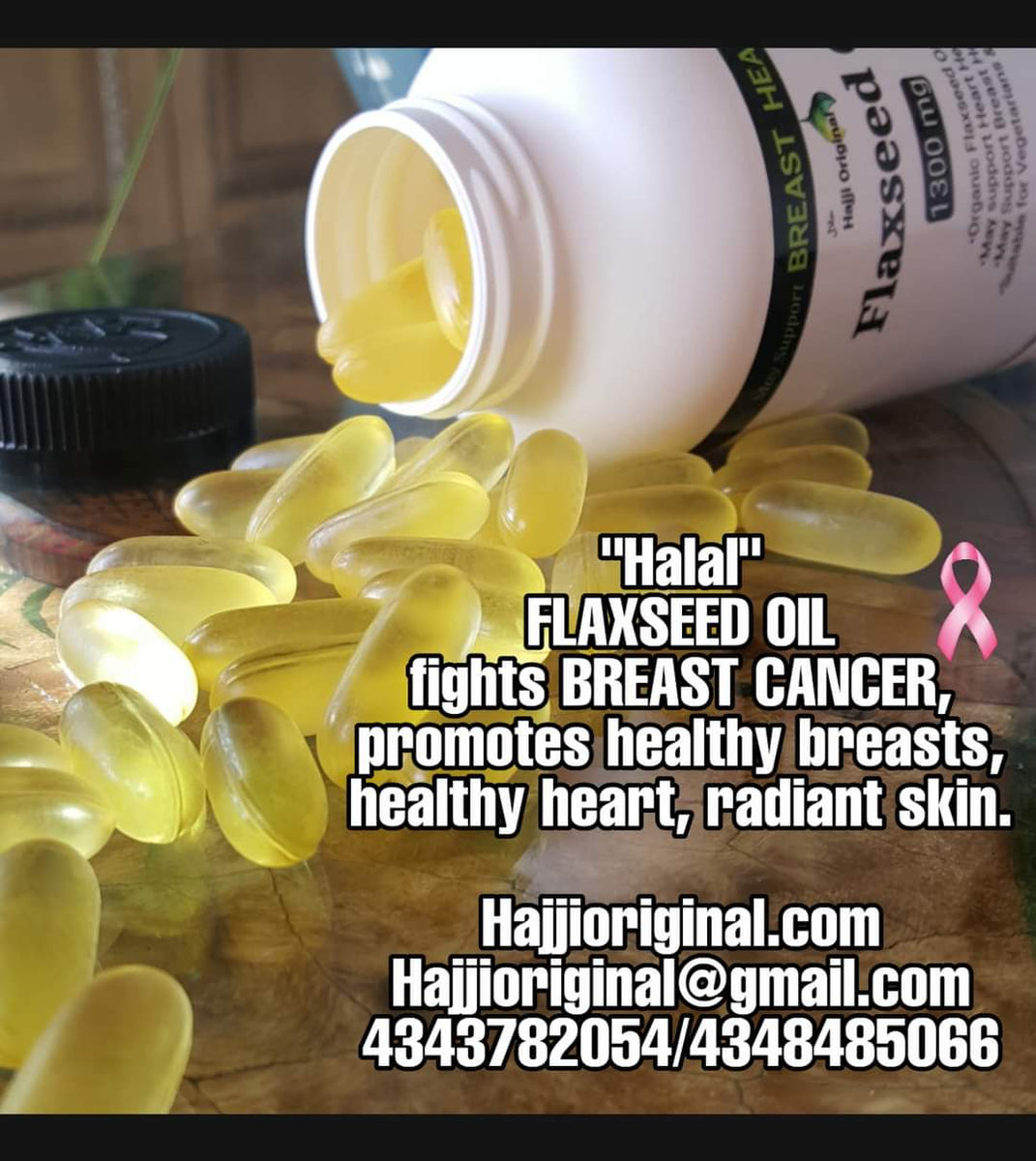 Hajji Original FLAXSEED OIL. Breast Health & Heart Health